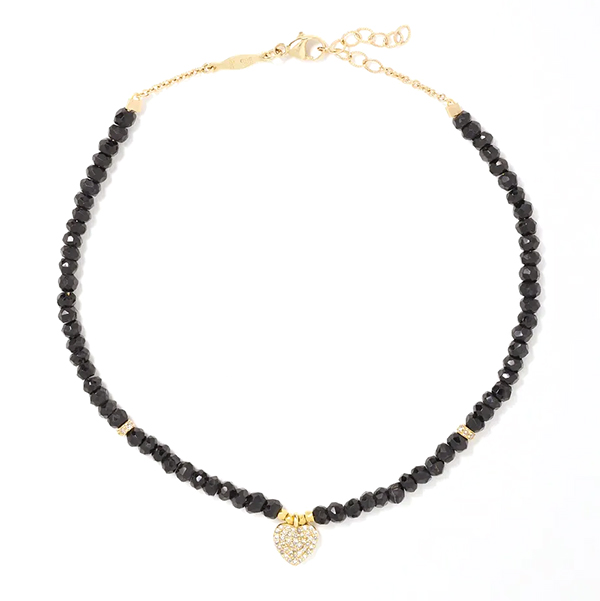 14-karat gold, onyx and diamond anklet – Jaquie Aiche