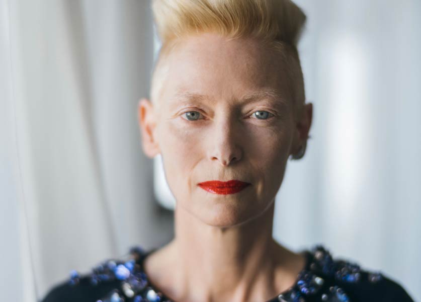 Tilda Swinton Stands Out on the Red Carpet with Chanel Makeup