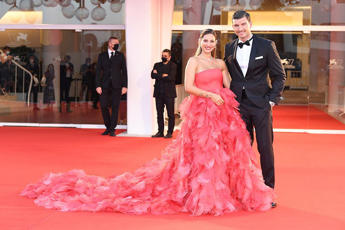 Beatrice-Valli-and-Marco-Fantini-wearing-georges-hobeika