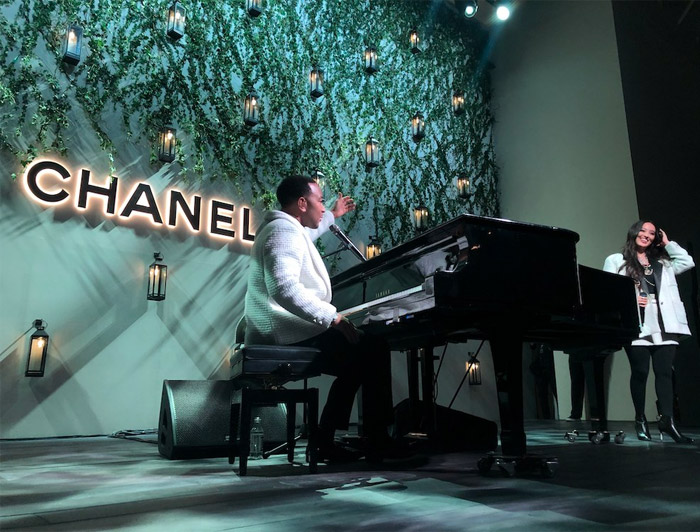 John Legend performs on the Chanel cruise present after-get together in Dubai.