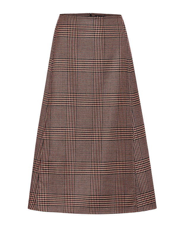 Checkered-skirt,-Loro-Piana