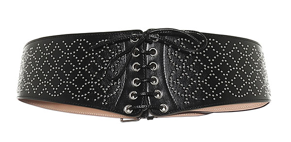 Embellished-leather-belt,--Alaïa