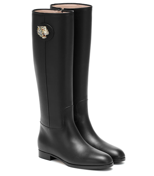 GUCCI-Black-High-knee-Leather-boots