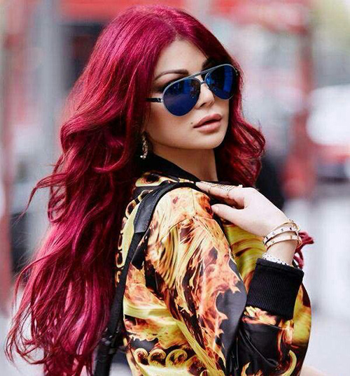 Haifa-Wehbe’s-iconic-red-hair