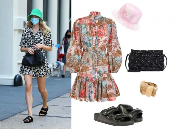 Celebs Rocking Birkenstock Sandals: Emma Roberts + More [PHOTOS] – Footwear  News | Cute outfits with leggings, Sienna miller style, Leopard print  leggings