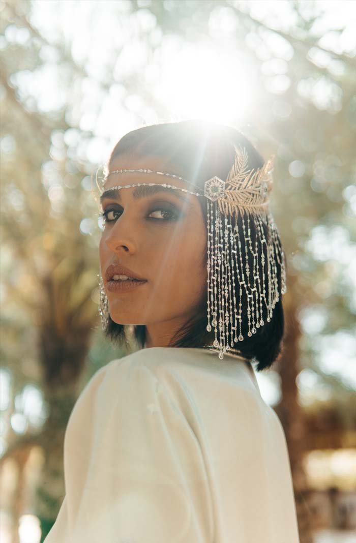 Mouawad partners with Emirati designer Salama Khalfan in a jewellery headpiece
