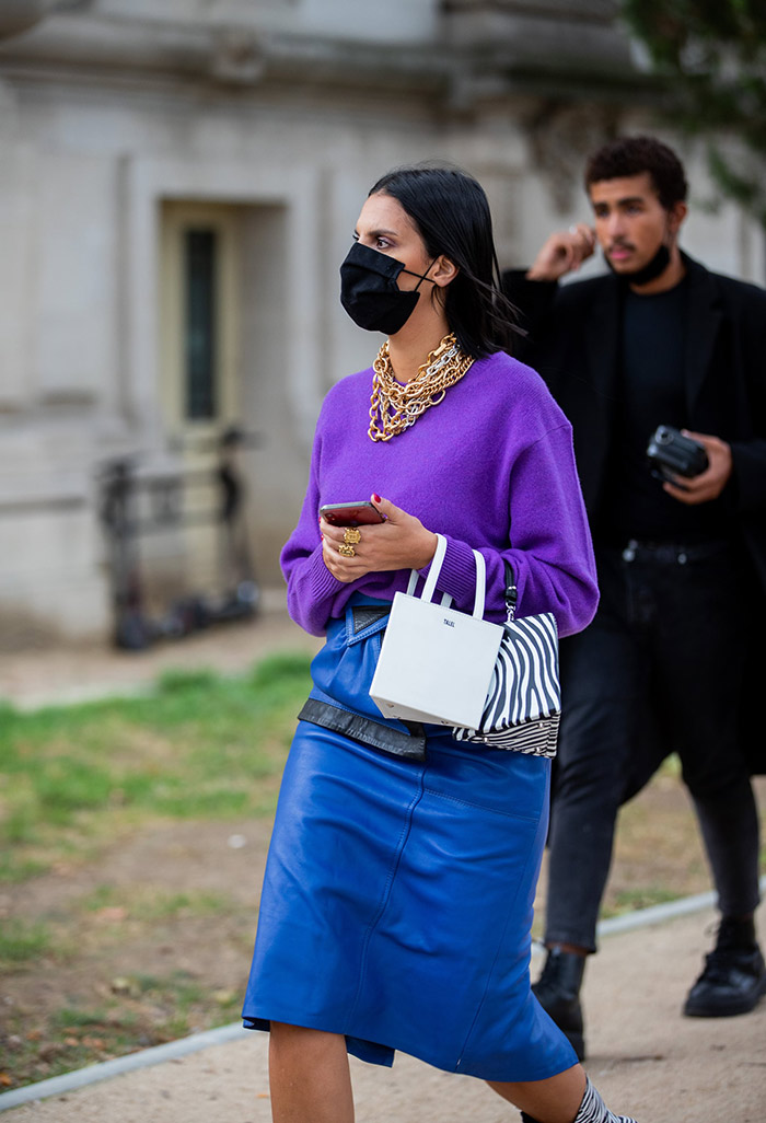 Paris-Fashion-Week-Spring-2021-purple-Street-Style