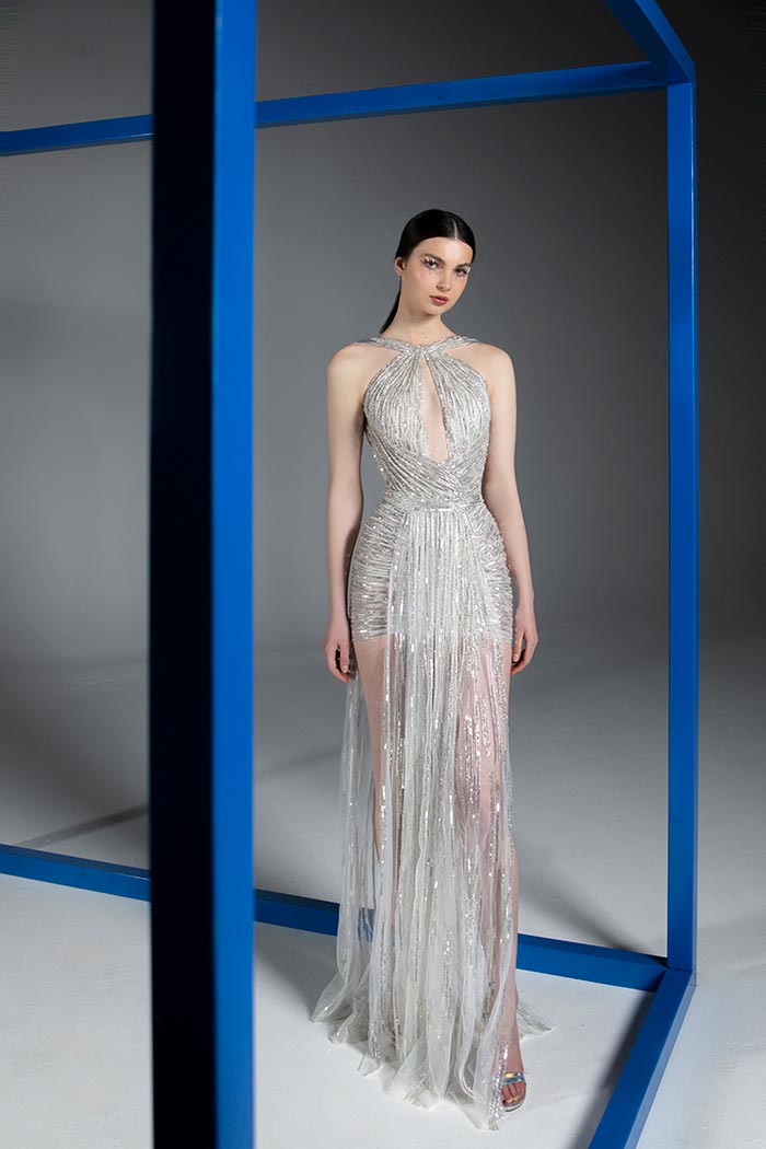 SS21-7-Silver-draped-gown-embroidered-with-sequins,-cut-beads-and-swarovski-crystals-featuring-a-plunging-necklinee